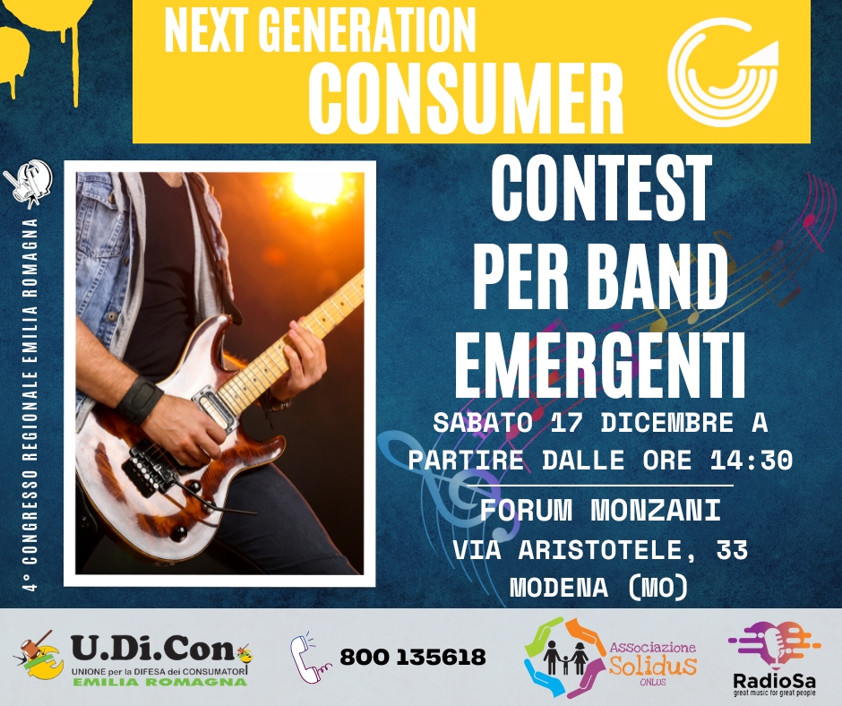 AVVISO PER LA PARTECIPAZIONE AL LIVE MUSIC CONTEST A CURA DI U.DI.CON. EMILIA ROMAGNA